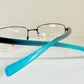 Vintage Nike 00s eyeglasses - Y2K rimless frame with black and blue temple