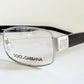 Vintage Dolce & Gabbana 00s frame - silver and black with rhinestones Y2K eyewear