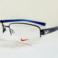 Vintage Nike 00s eyeglasses - Y2K rimless frame with black and blue temple