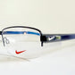 Vintage Nike 00s eyeglasses - Y2K rimless frame with black and blue temple