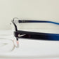 Vintage Nike 00s eyeglasses - Y2K rimless frame with black and blue temple