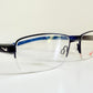Vintage Nike 00s eyeglasses - Y2K rimless frame with black and blue temple