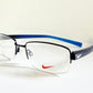 Vintage Nike 00s eyeglasses - Y2K rimless frame with black and blue temple