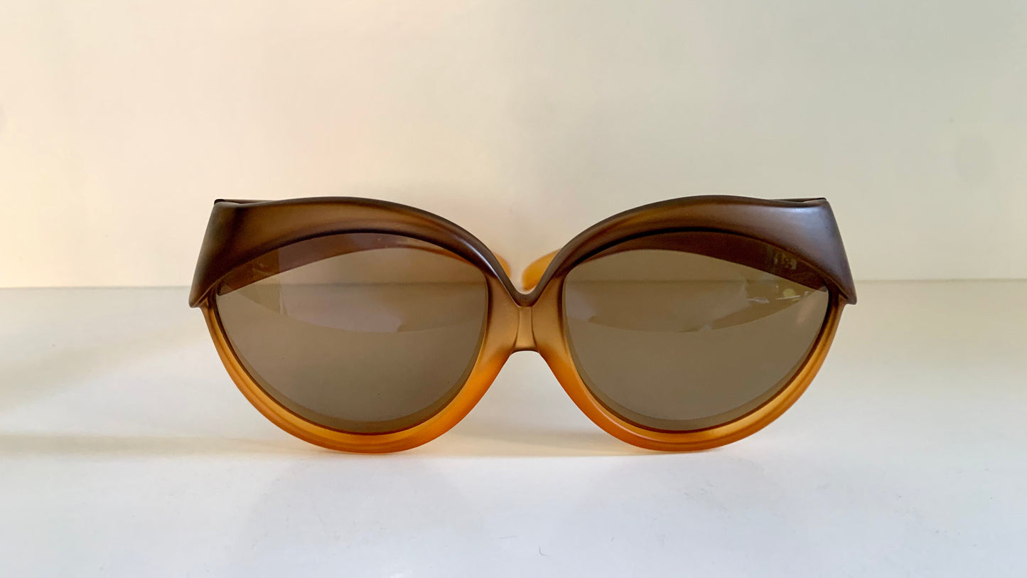 Christian Dior 70s vintage sunglasses - XXL 2 tone oversized frame