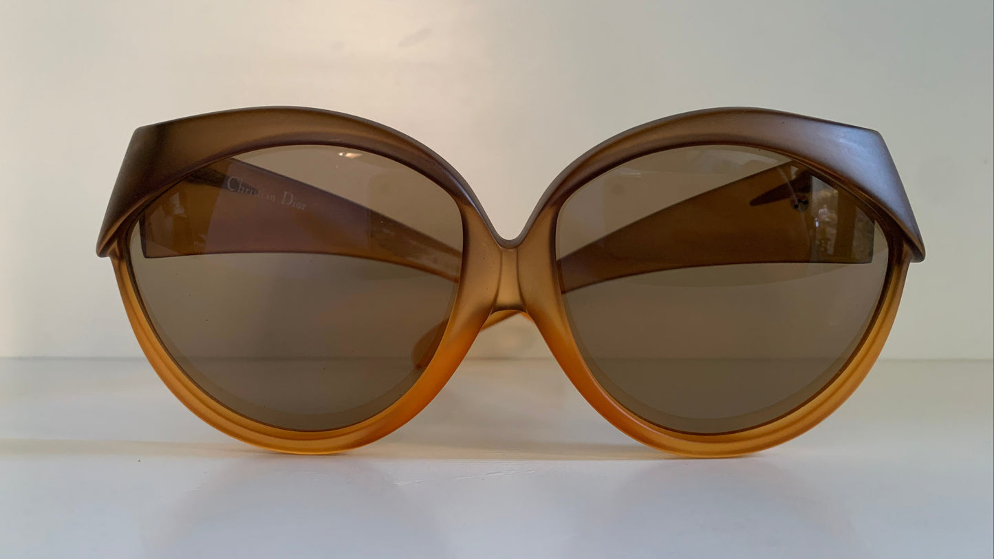 Christian Dior 70s vintage sunglasses - XXL 2 tone oversized frame