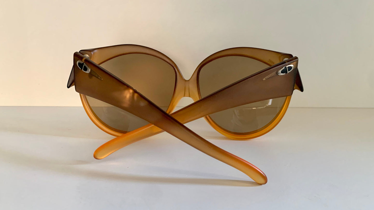 Christian Dior 70s vintage sunglasses - XXL 2 tone oversized frame