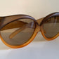 Christian Dior 70s vintage sunglasses - XXL 2 tone oversized frame
