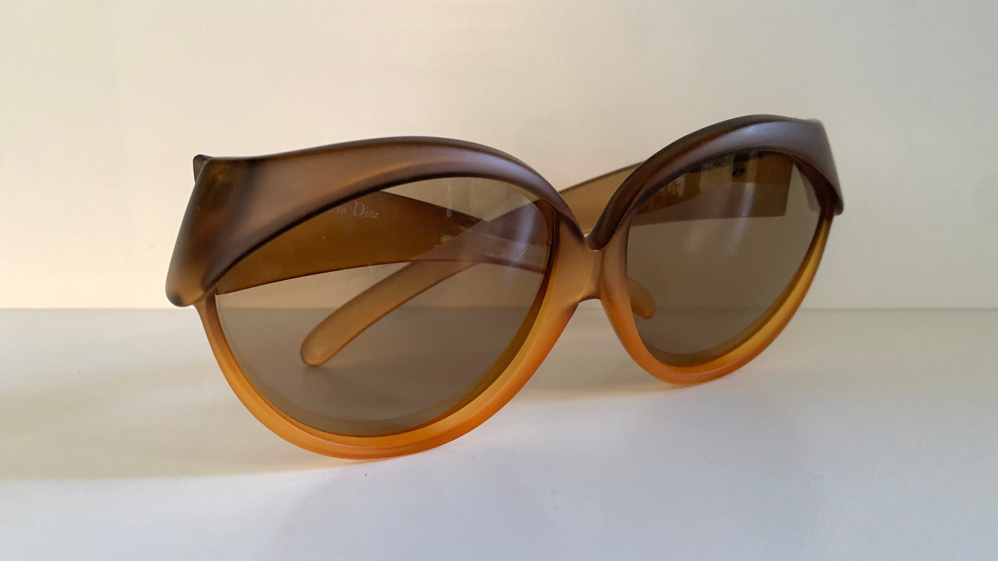 Christian Dior 70s vintage sunglasses - XXL 2 tone oversized frame