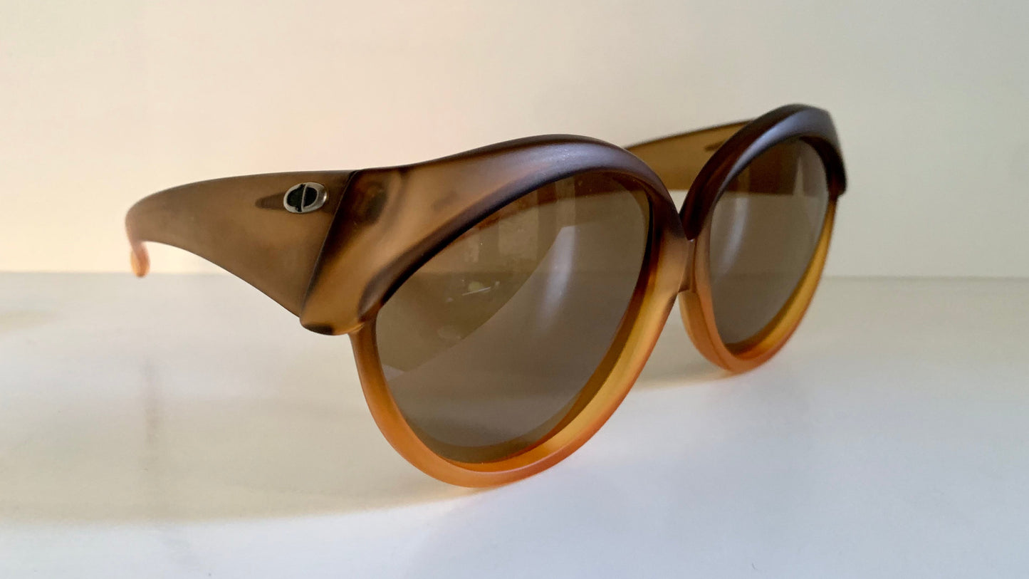 Christian Dior 70s vintage sunglasses - XXL 2 tone oversized frame