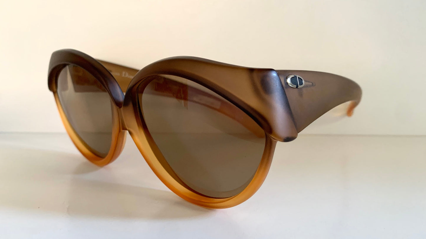Christian Dior 70s vintage sunglasses - XXL 2 tone oversized frame