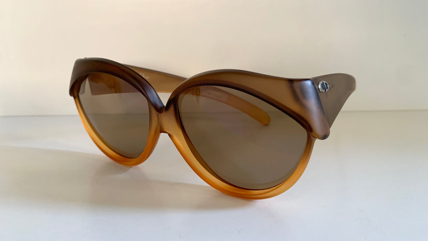 Christian Dior 70s vintage sunglasses - XXL 2 tone oversized frame