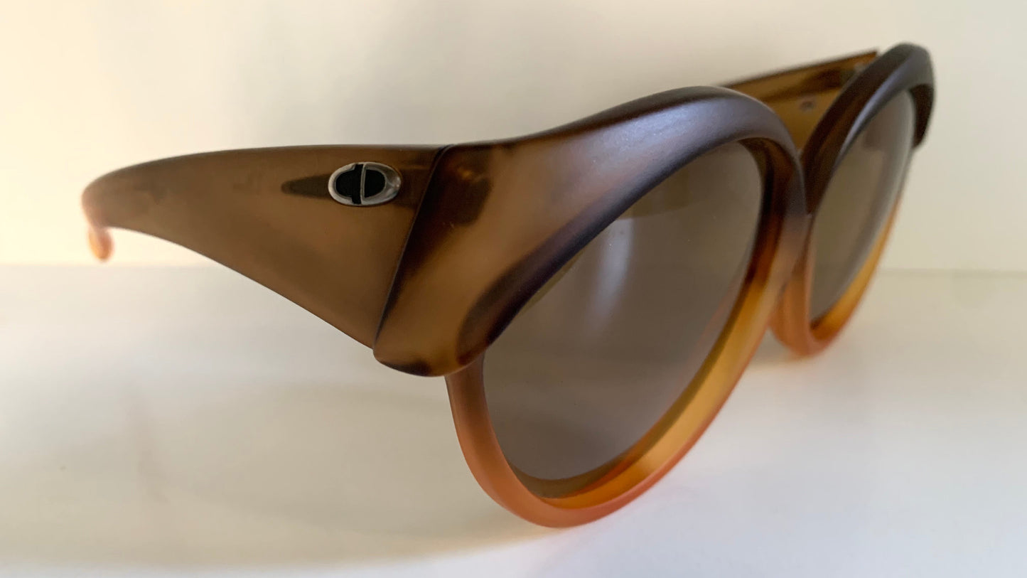 Christian Dior 70s vintage sunglasses - XXL 2 tone oversized frame