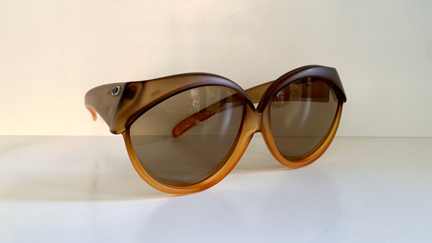 Christian Dior 70s vintage sunglasses - XXL 2 tone oversized frame