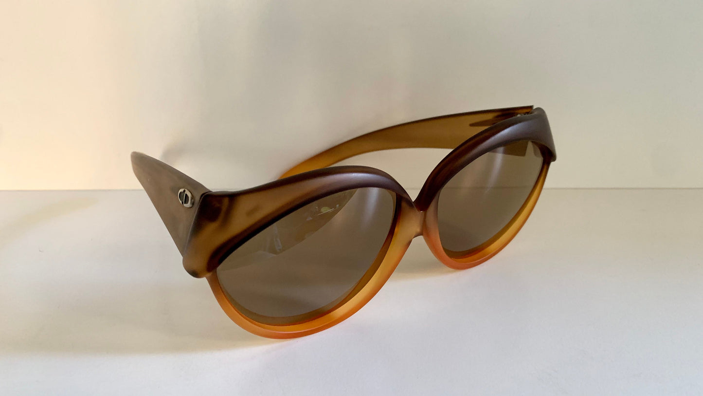 Christian Dior 70s vintage sunglasses - XXL 2 tone oversized frame