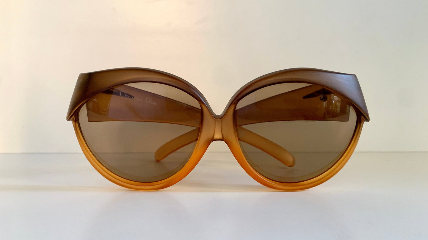 Christian Dior 70s vintage sunglasses - XXL 2 tone oversized frame