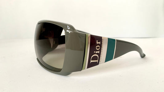 Sunglasses Christian Dior vintage 00s -  Dior stripes 2 oversized mascara style