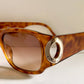 Christian Dior vintage sunglasses - 2660 tortoise shell rectangular frame