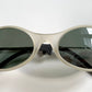 Ray Ban Orbs W2390 clear and silver sunglasses on a white background