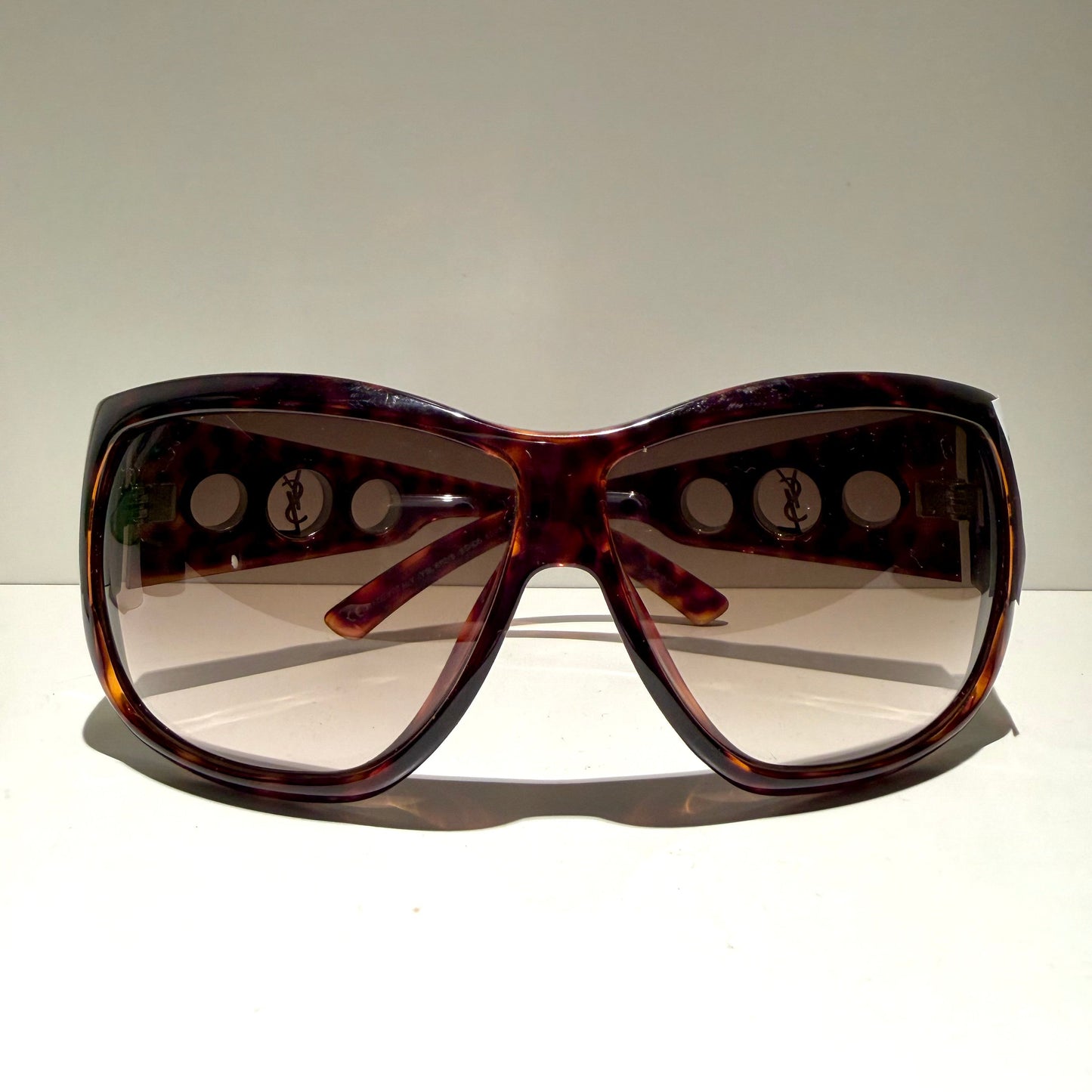 Yves Saint Laurent 00s vintage sunglasses - YSL brown frames with logos