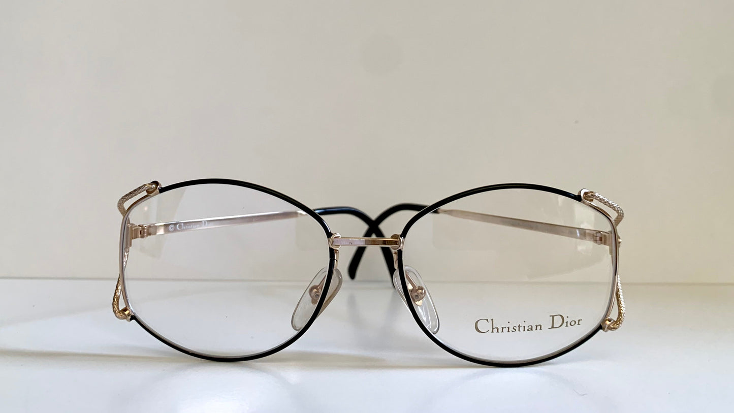 Christian Dior Vintage glasses - 2634 gold and black 80s frames