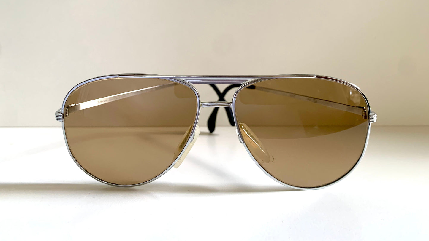 Zeiss 70s vintage sunglasses - Aviator silver frames