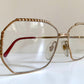 Christian Dior 80s Vintage glasses - 2486 square golden frame