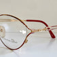 Christian Dior Vintage glasses - gold and red frame - 2832 made in Austria