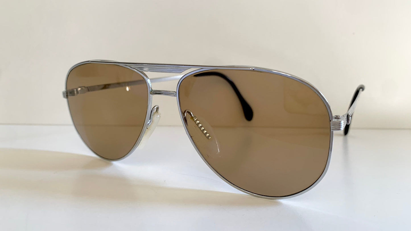 Zeiss 70s vintage sunglasses - Aviator silver frames