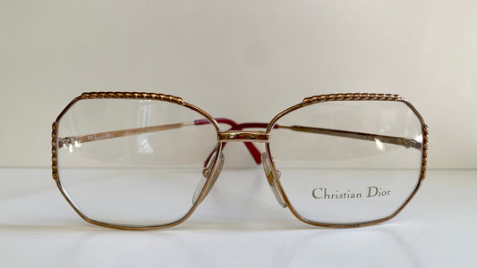 Christian Dior 80s Vintage glasses - 2486 square golden frame