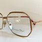 Christian Dior 80s Vintage glasses - 2486 square golden frame
