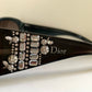 Vintage Y2K rare Dior Limited Sunglasses - Dark green frame with crystal
