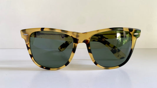 Ray Ban B&L USA - Wayfarer II yellow tortoise shell vintage sunglasses