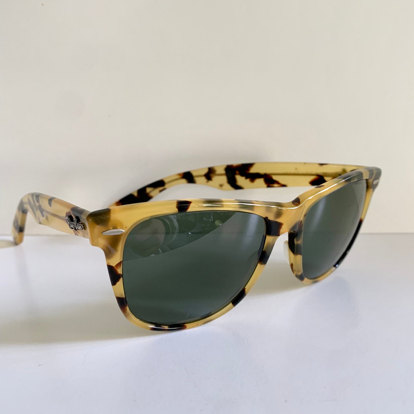 Ray Ban B&L USA - Wayfarer II yellow tortoise shell vintage sunglasses