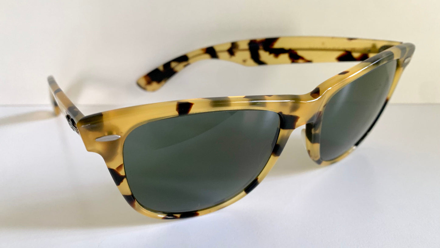 Ray Ban B&L USA - Wayfarer II yellow tortoise shell vintage sunglasses
