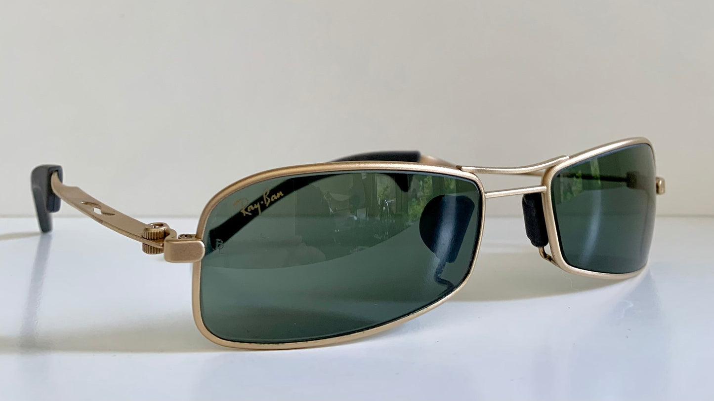 Ray Ban B&L Orbs Axis Square matte gold W2023 vintage sunglasses