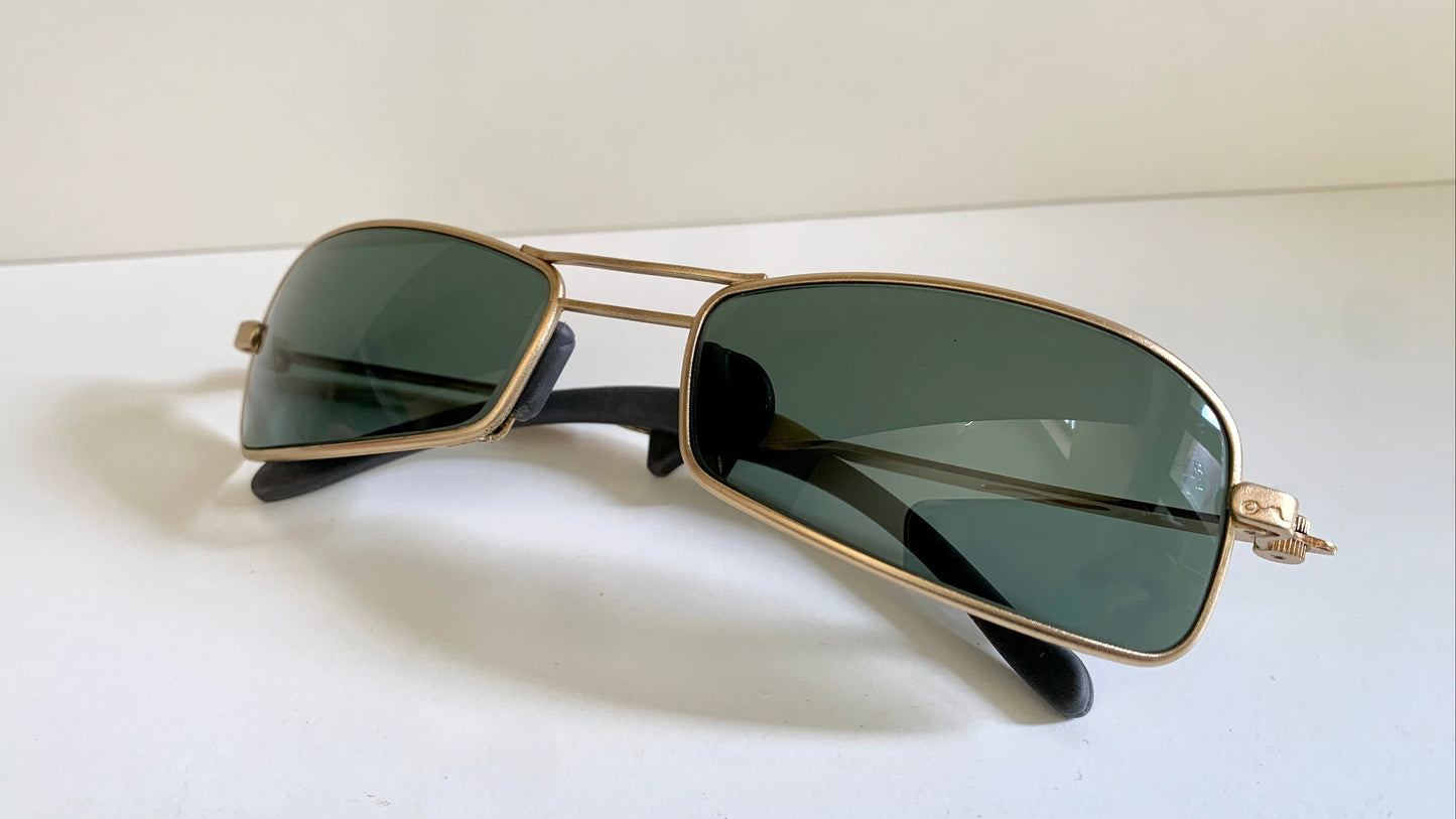 Ray Ban B&L Orbs Axis Square matte gold W2023 vintage sunglasses