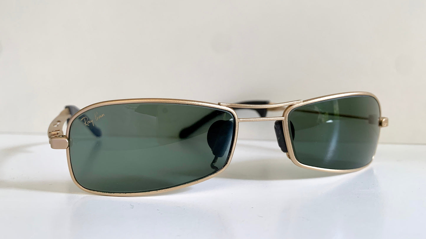 Ray Ban B&L Orbs Axis Square matte gold W2023 vintage sunglasses