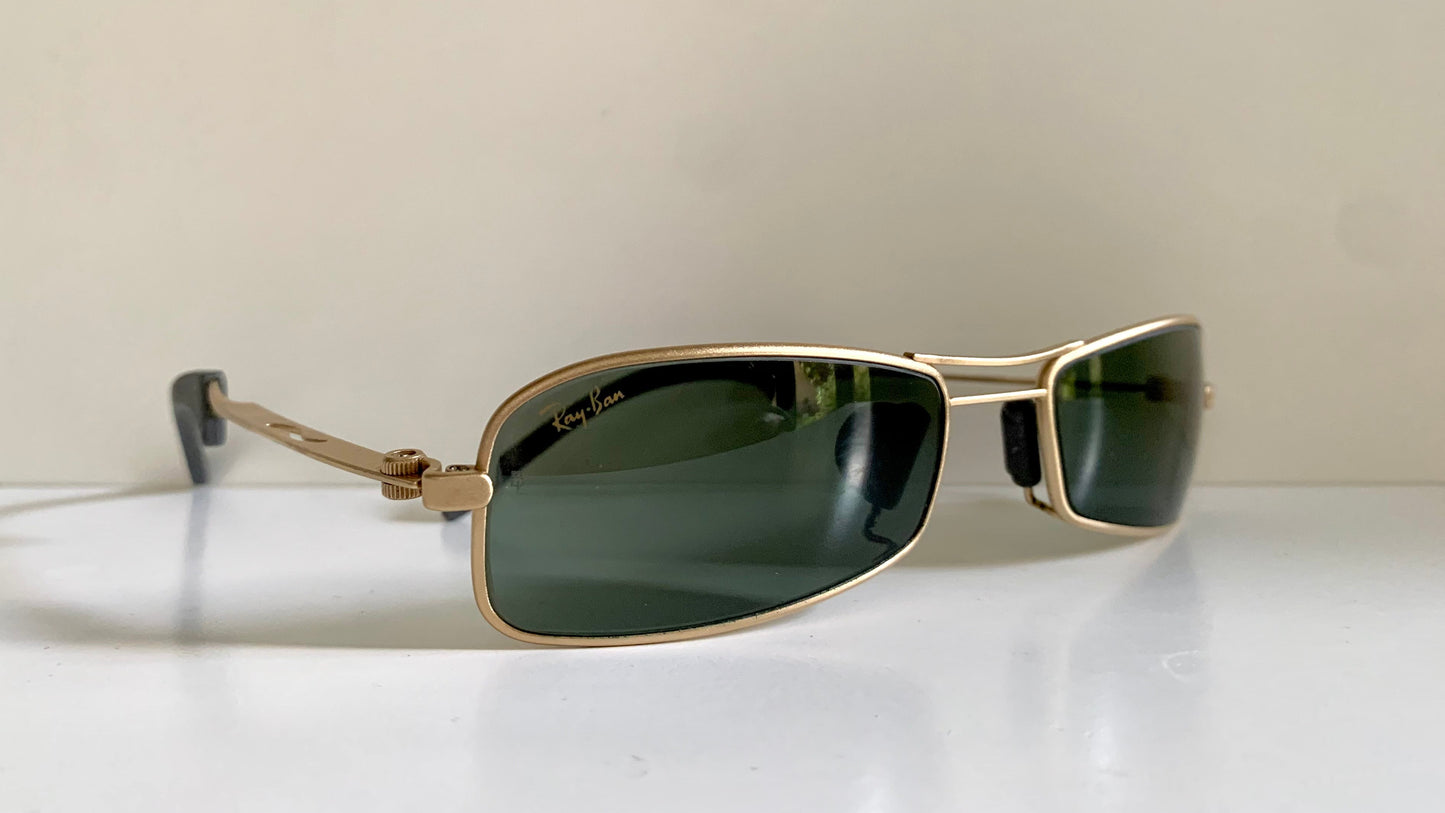 Ray Ban B&L Orbs Axis Square matte gold W2023 vintage sunglasses