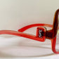 Yves Saint Laurent 80s vintage sunglasses - 7771 XL YSL red and brown frames