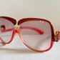 Yves Saint Laurent 80s vintage sunglasses - 7771 XL YSL red and brown frames