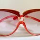 Yves Saint Laurent 80s vintage sunglasses - 7771 XL YSL red and brown frames