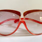 Yves Saint Laurent 80s vintage sunglasses - 7771 XL YSL red and brown frames