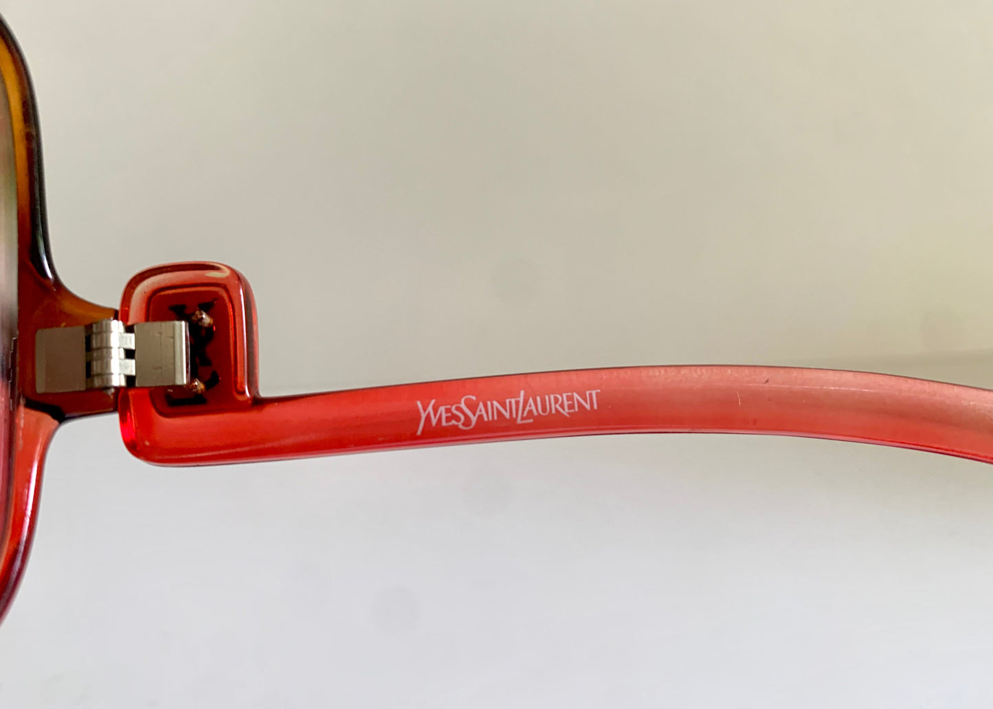 Yves Saint Laurent 80s vintage sunglasses - 7771 XL YSL red and brown frames