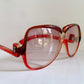 Yves Saint Laurent 80s vintage sunglasses - 7771 XL YSL red and brown frames