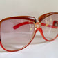 Yves Saint Laurent 80s vintage sunglasses - 7771 XL YSL red and brown frames