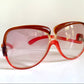 Yves Saint Laurent 80s vintage sunglasses - 7771 XL YSL red and brown frames