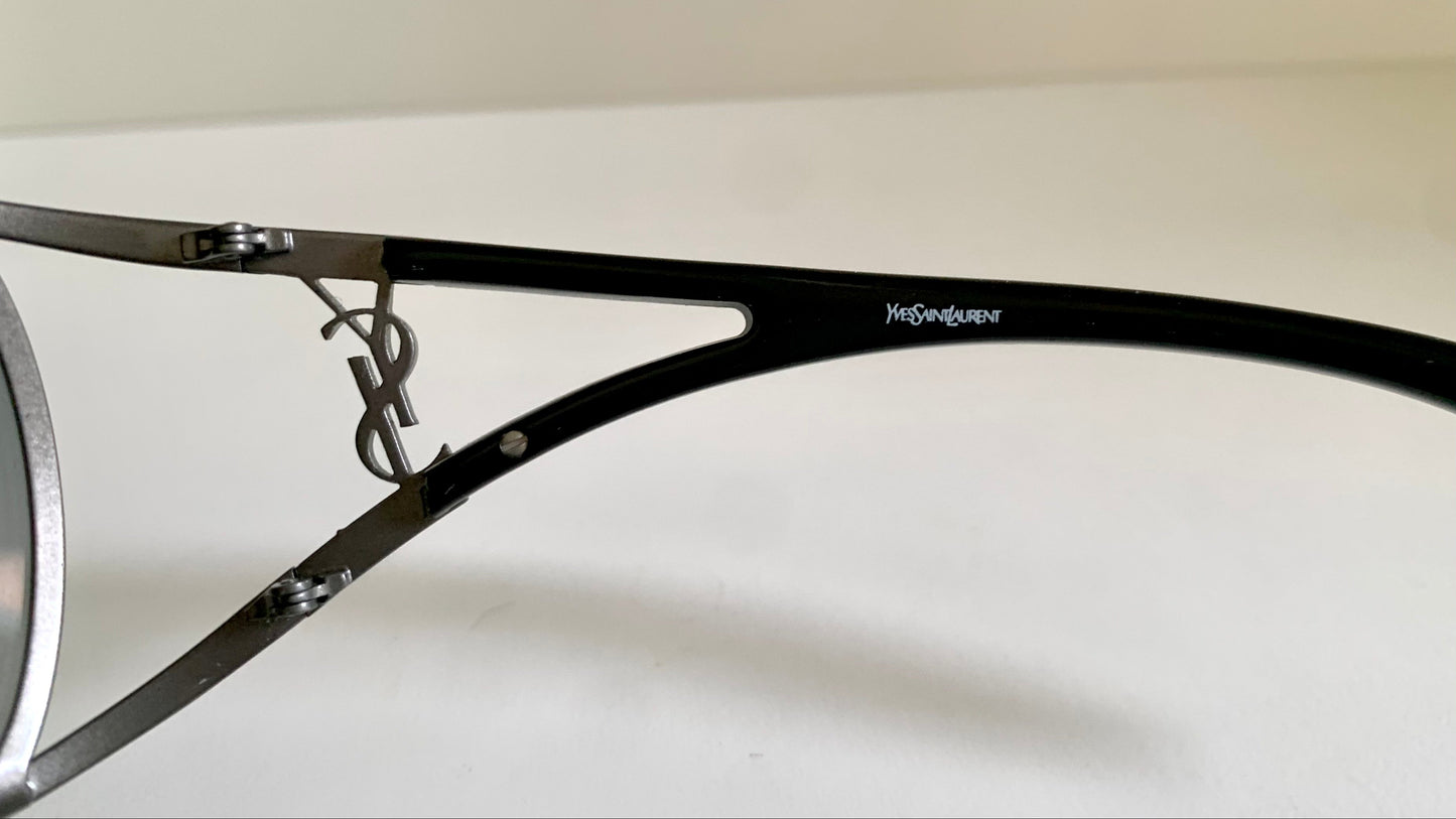 Yves Saint Laurent 00s sunglasses - YSL wrap frame with logos