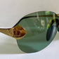 Christian Dior Vintage Sunglasses - 2000 Dior PILOT John Galliano mask gold and green frames