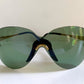 Christian Dior Vintage Sunglasses - 2000 Dior PILOT John Galliano mask gold and green frames