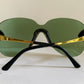 Christian Dior Vintage Sunglasses - 2000 Dior PILOT John Galliano mask gold and green frames